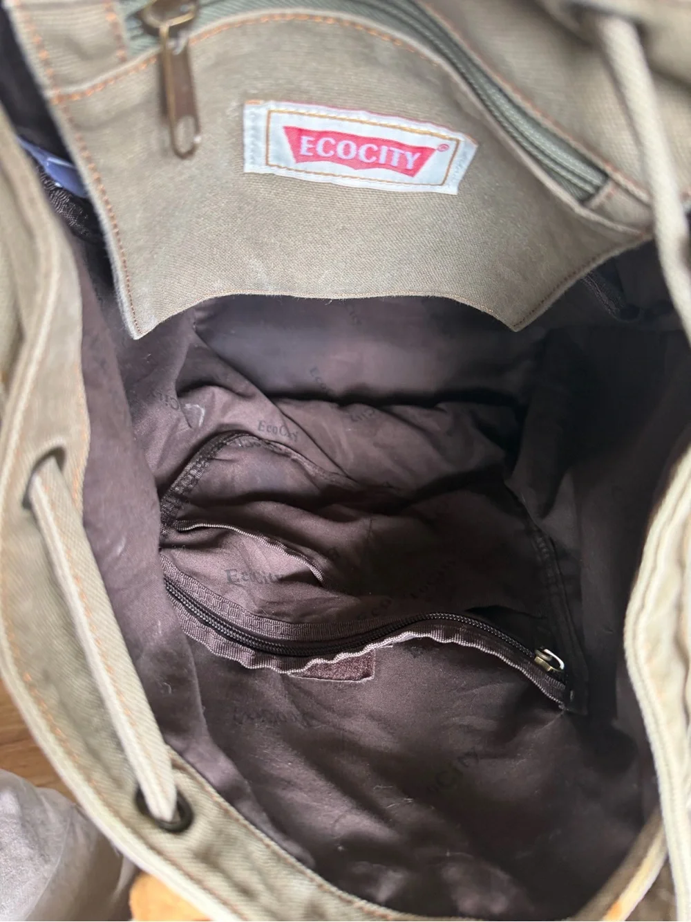 Vintage Canvas Backpack Leather Rucksack Knapsack Tote Satch